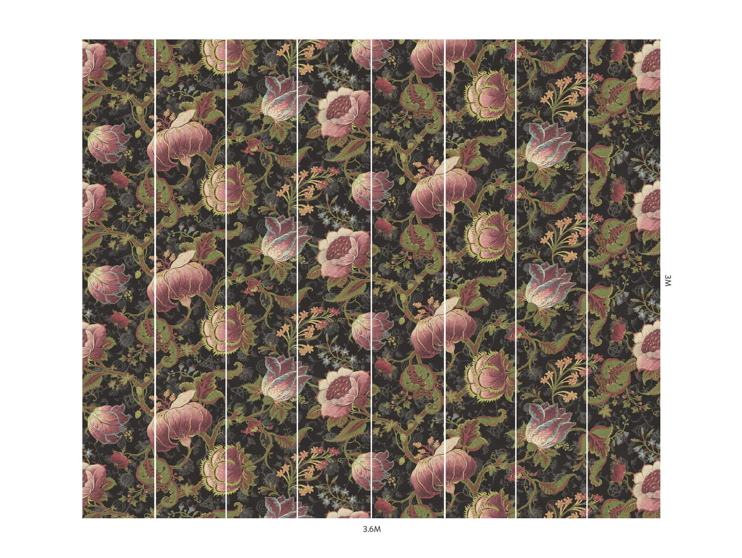 1-WA-MEL-DI-NOI-XXX - Meliora Wallpaper - Noir - House of Hackney