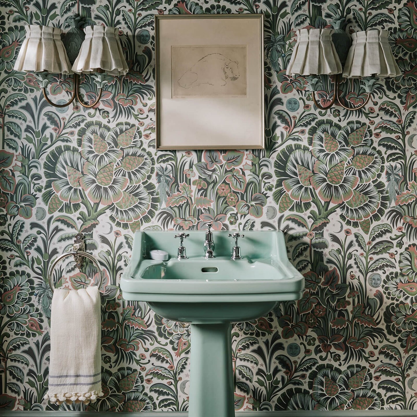 1-WA-MGM-DI-TOU-XXX - Moon Garden Magna Wallpaper - Tourmaline - House of Hackney