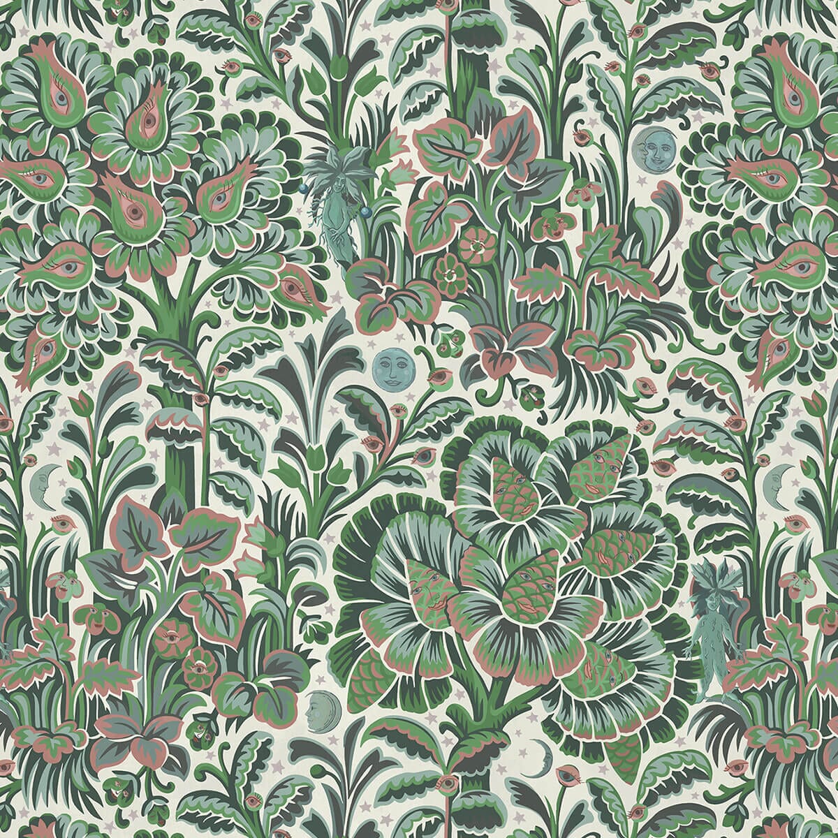 1-WA-MGM-DI-TOU-XXX - Moon Garden Magna Wallpaper - Tourmaline - House of Hackney