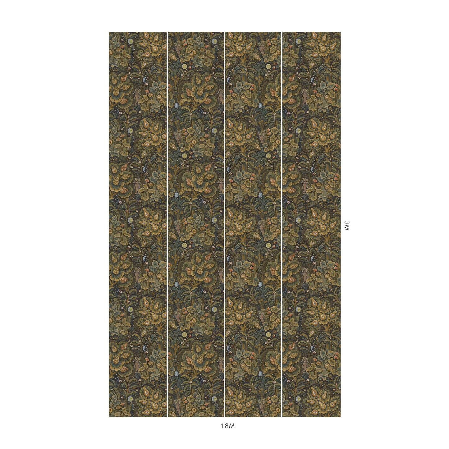 1-WA-MOG-DI-MID-XXX - Moon Garden Wallpaper - Midnight - House of Hackney