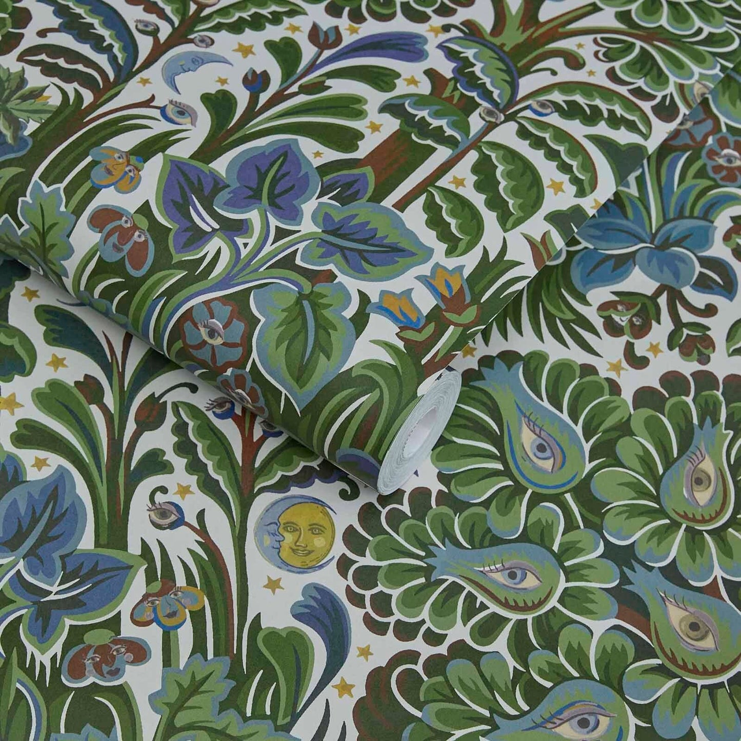 1-WA-MOG-DI-VER-XXX - Moon Garden Wallpaper - Verde - House of Hackney