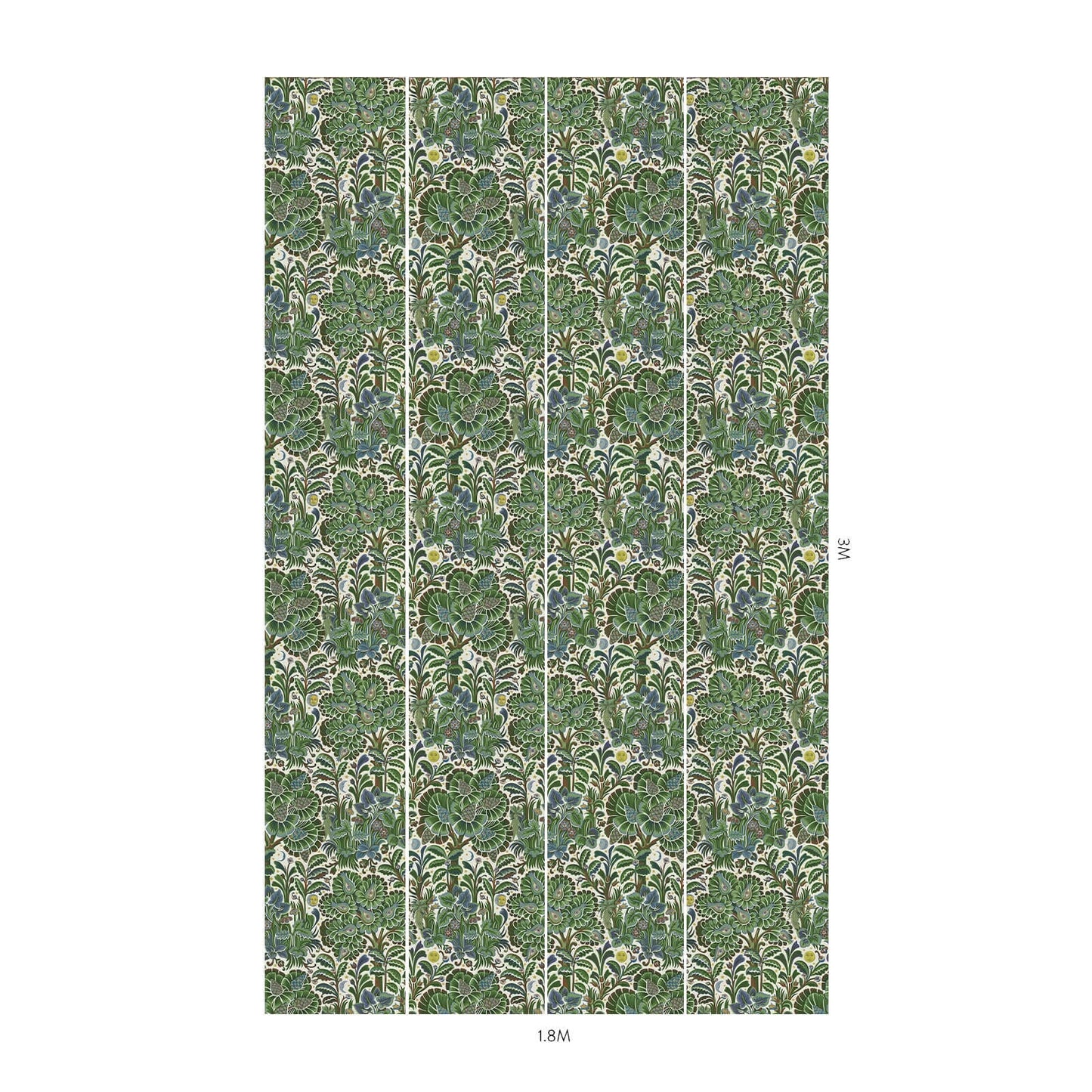 1-WA-MOG-DI-VER-XXX - Moon Garden Wallpaper - Verde - House of Hackney