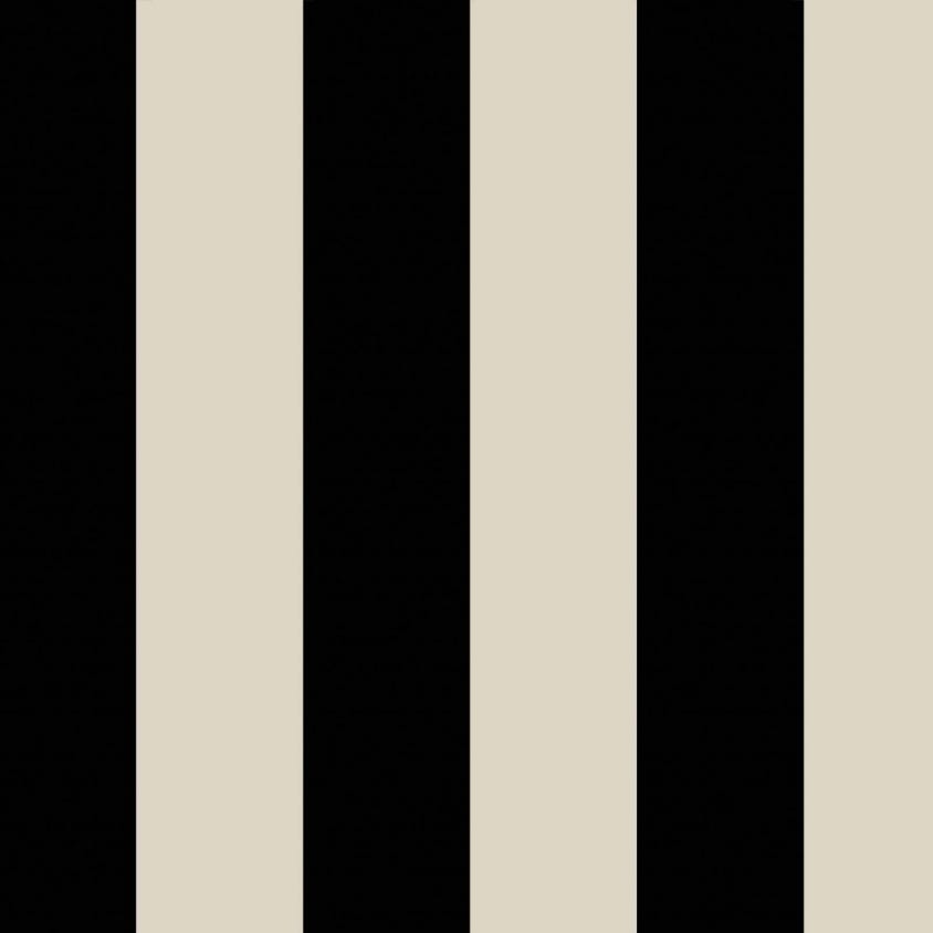 1-WA-MON-DI-BLK-STR - Mono Stripe Wallpaper - Off-Black / Oyster - House of Hackney