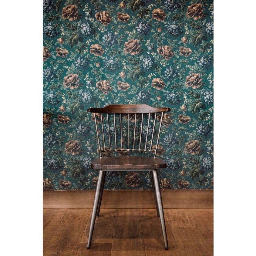 1-WA-OPI-DI-PET-XXX - Opia Wallpaper - Petrol - House of Hackney