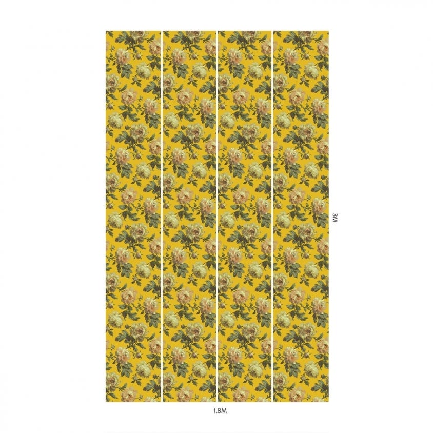1-WA-PEO-DI-OCH-XXX - Peoneden Wallpaper - Ochre - House of Hackney