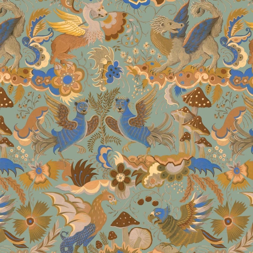1-WA-PHA-DI-JAD-XXX - Phantasia Wallpaper - Jadeite - House of Hackney