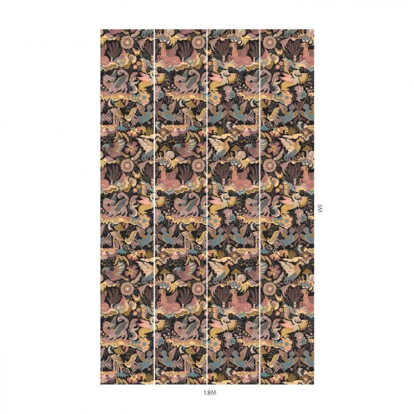 1-WA-PHA-DI-NOI-XXX - Phantasia Wallpaper - Noir - House of Hackney