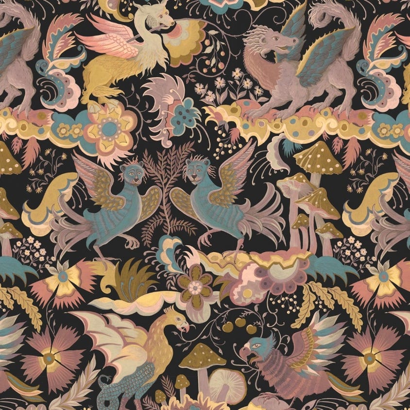1-WA-PHA-DI-NOI-XXX - Phantasia Wallpaper - Noir - House of Hackney