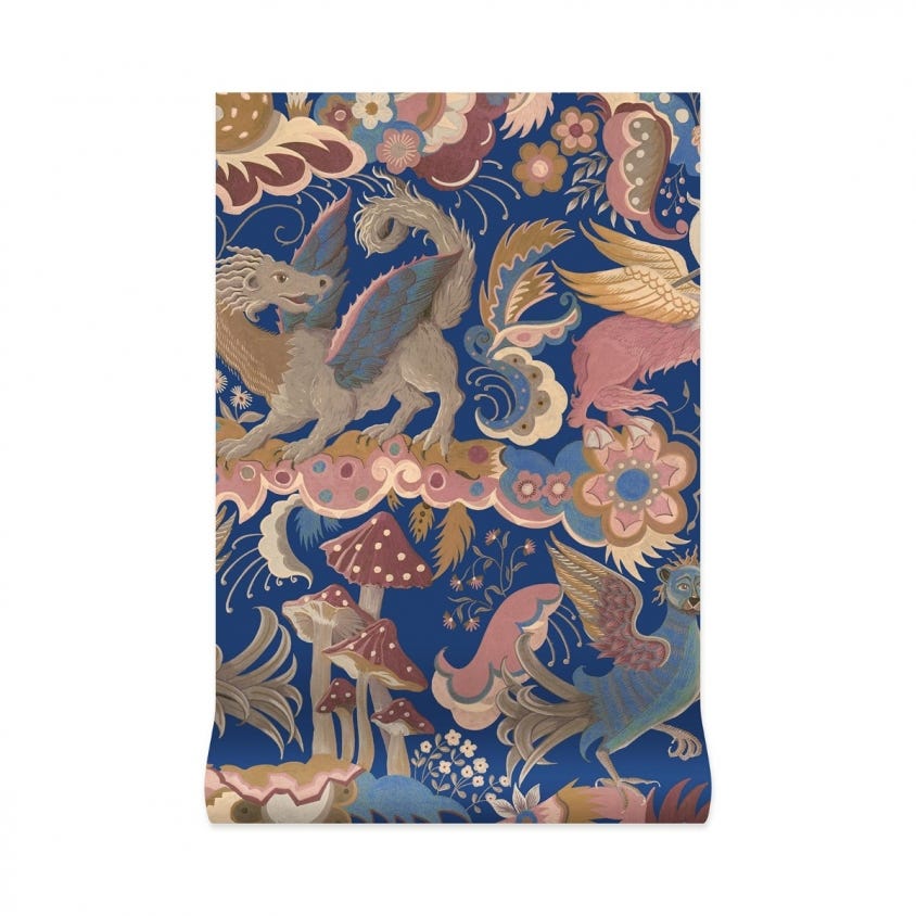 1-WA-PHA-DI-SPH-XXX - Phantasia Wallpaper - Sapphire - House of Hackney