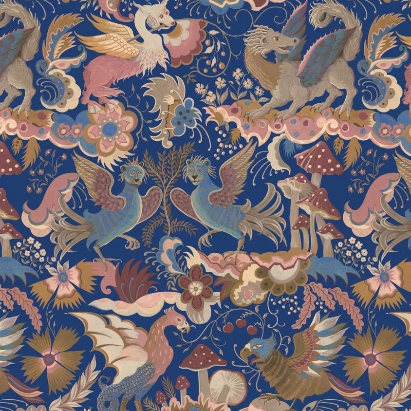 1-WA-PHA-DI-SPH-XXX - Phantasia Wallpaper - Sapphire - House of Hackney