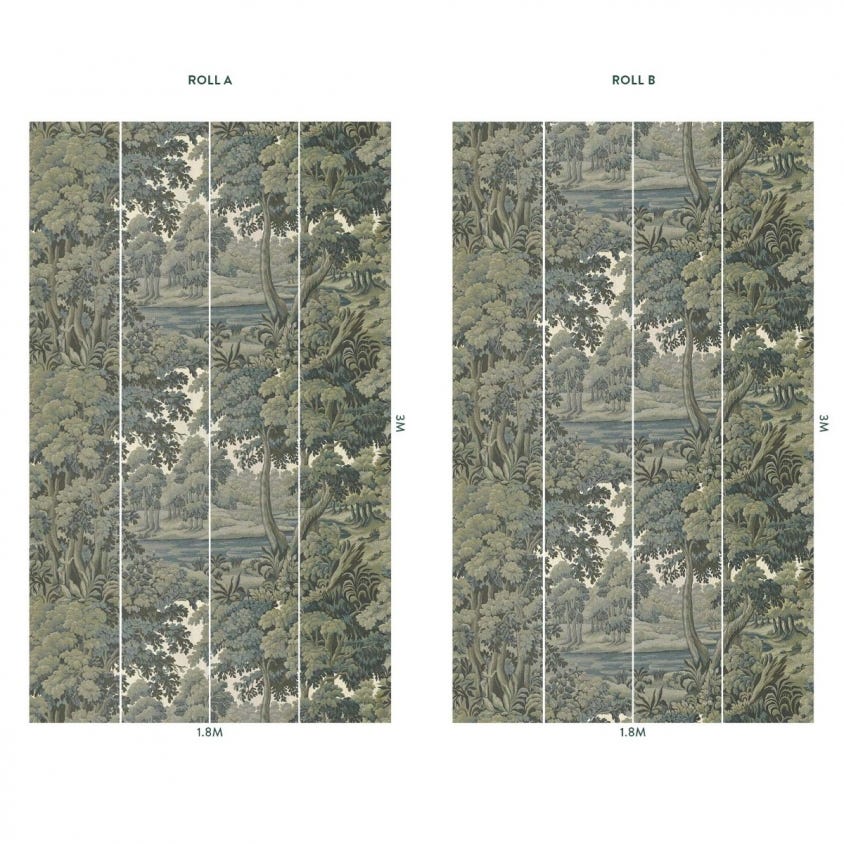 1-WA-PLA-DI-FOR-XXX - Plantasia Wallpaper - Sage - House of Hackney