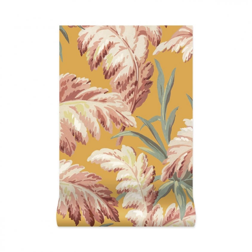 1-WA-PLU-DI-FLX-XXX - Pluma Wallpaper - Flaxen - House of Hackney