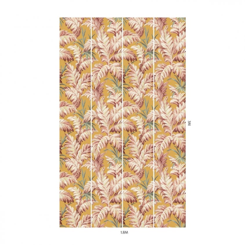 1-WA-PLU-DI-FLX-XXX - Pluma Wallpaper - Flaxen - House of Hackney