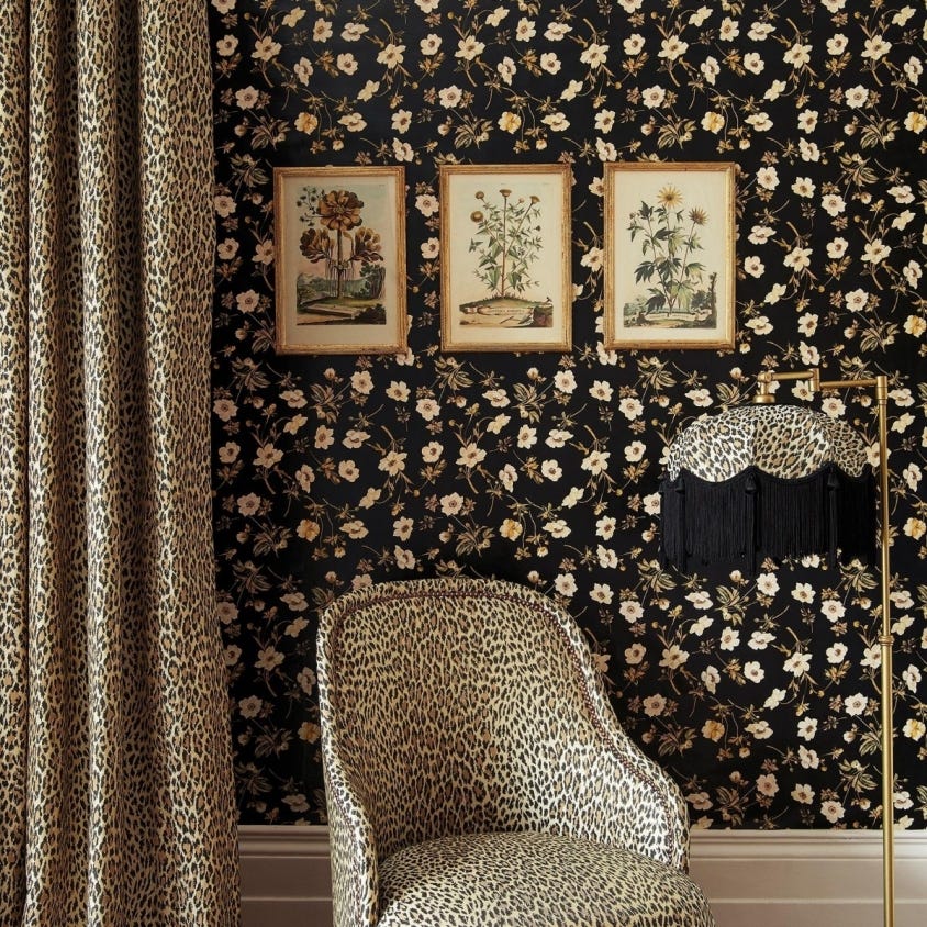 1-WA-POP-DI-BLK-XXX - Poppium Wallpaper - Ebony - House of Hackney