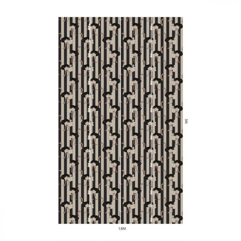 1-WA-PRI-DI-BLS-XXX - Pride Wallpaper - Clay & Off-Black - House of Hackney