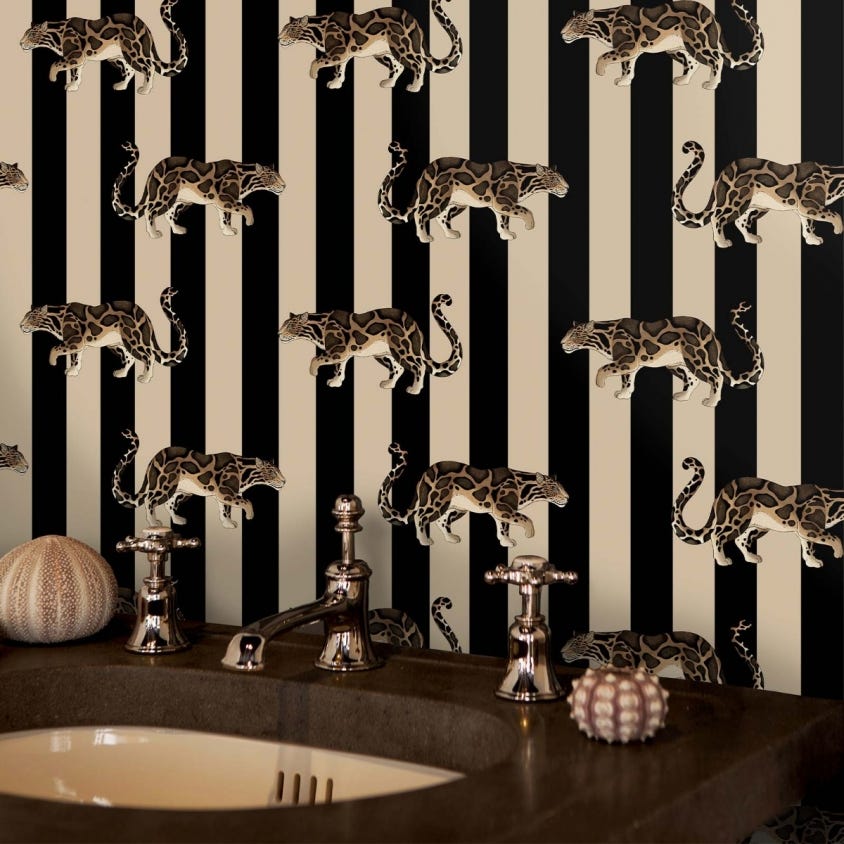 1-WA-PRO-DI-C&B-XXX - Prowl Wallpaper - Clay & Black - House of Hackney