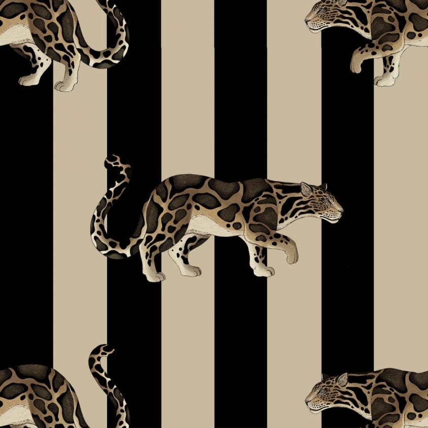 1-WA-PRO-DI-C&B-XXX - Prowl Wallpaper - Clay & Black - House of Hackney