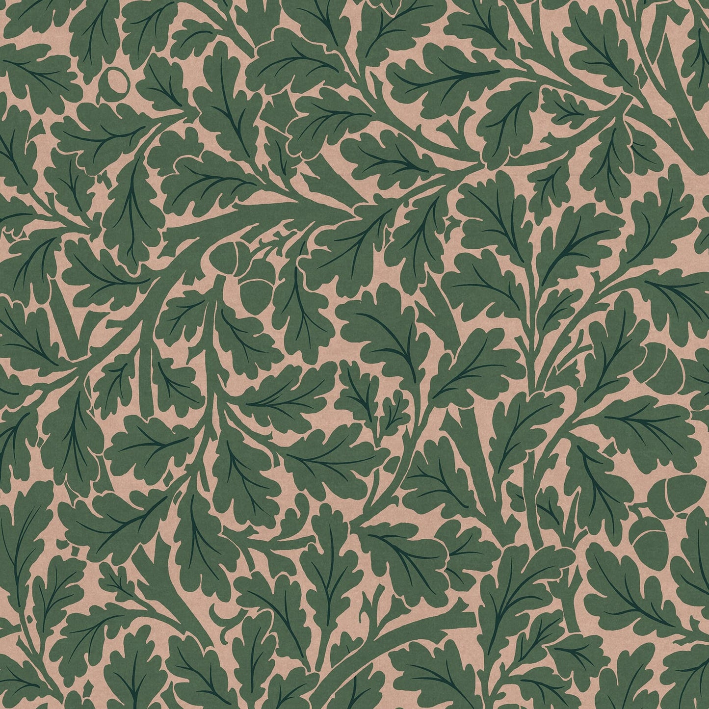 1-WA-QUE-DI-OAK-XXX - Quercus Wallpaper - Tourmaline - House of Hackney
