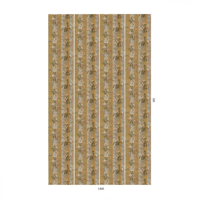 1-WA-RAI-DI-DUS-XXX - Rainbow Rose Stripe Wallpaper - Dusk - House of Hackney