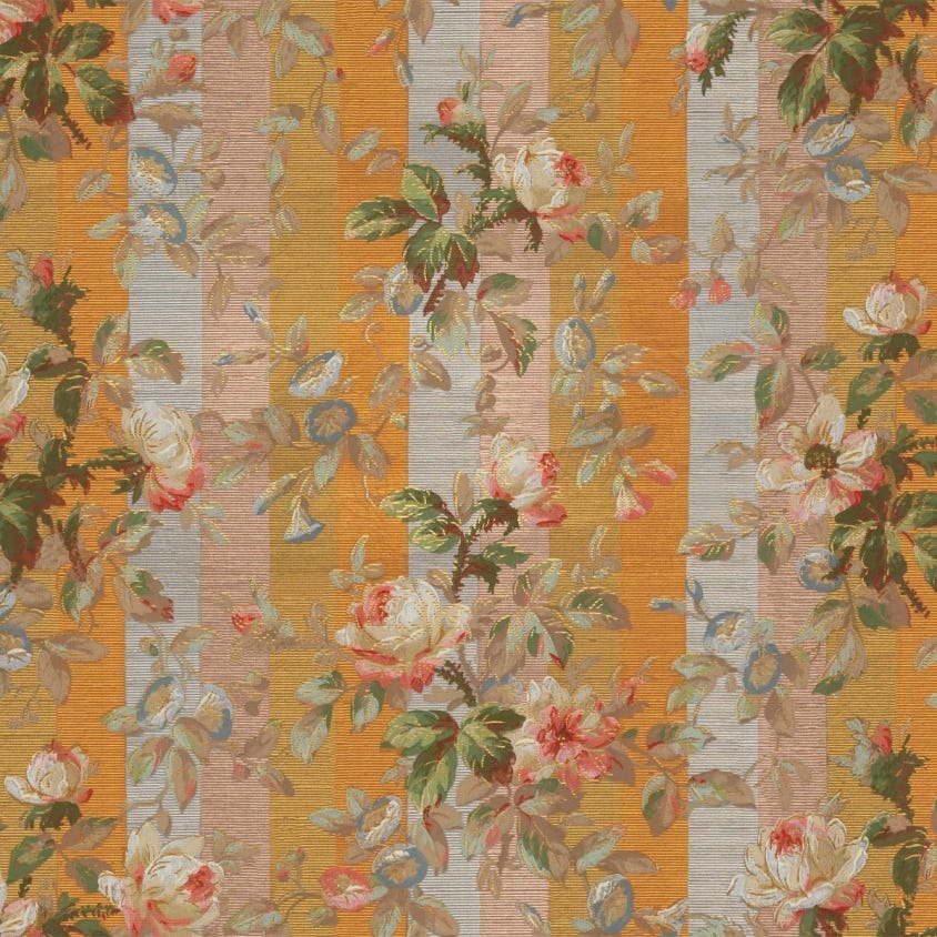 1-WA-RAI-DI-DUS-XXX - Rainbow Rose Stripe Wallpaper - Dusk - House of Hackney