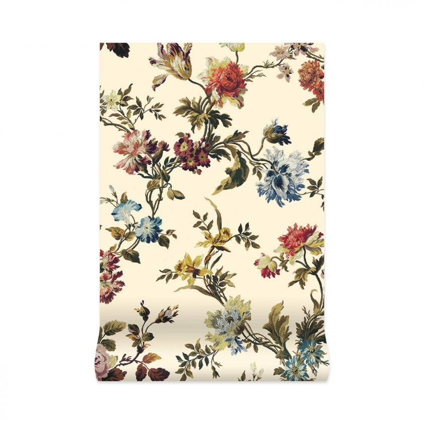 1-WA-ROS-DI-ECR-XXX - Rosetta Wallpaper - Ecru - House of Hackney