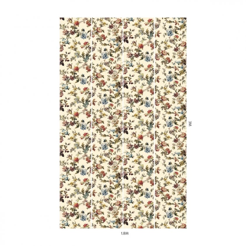 1-WA-ROS-DI-ECR-XXX - Rosetta Wallpaper - Ecru - House of Hackney