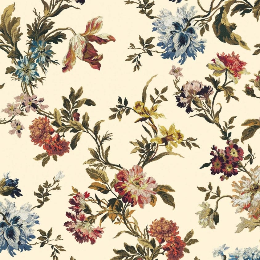 1-WA-ROS-DI-ECR-XXX - Rosetta Wallpaper - Ecru - House of Hackney