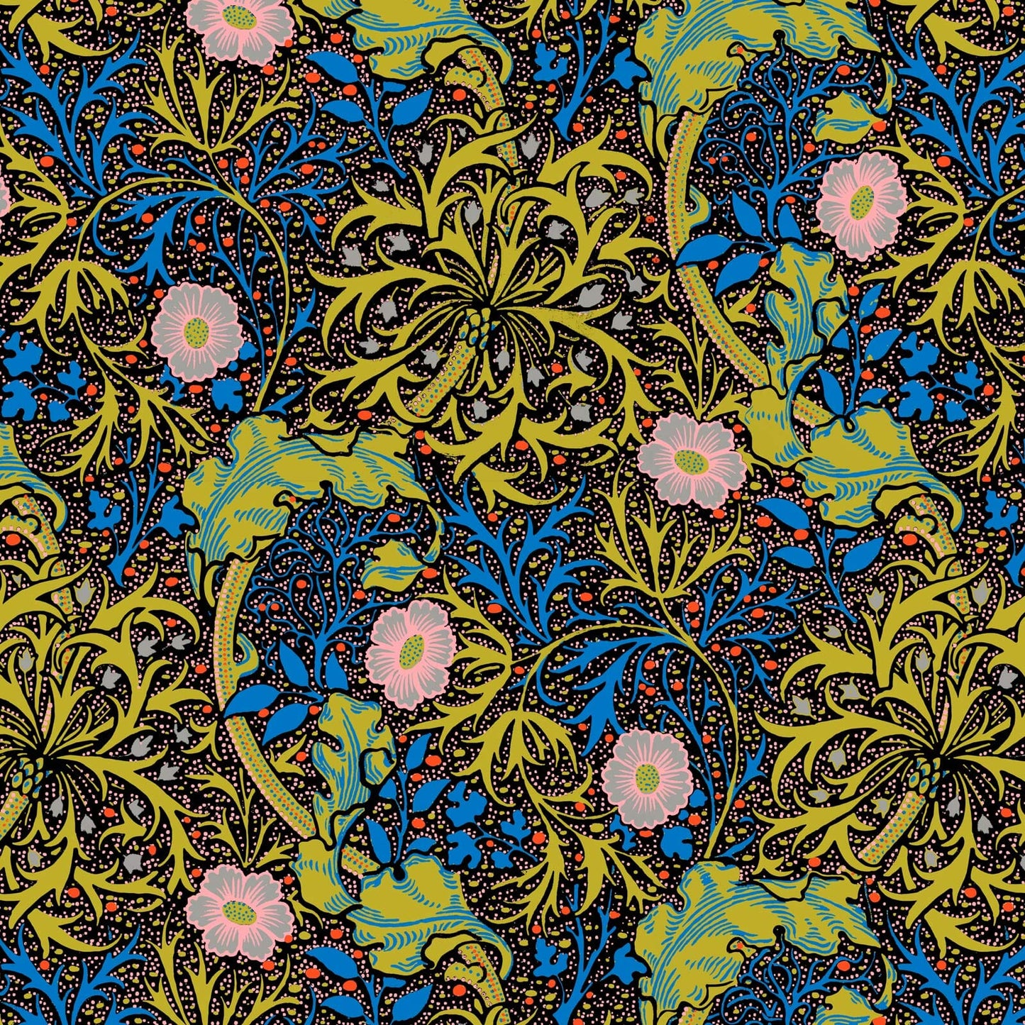 1-WA-SEA-DI-LIM-XXX - Seaweed Wallpaper - Lime - House of Hackney