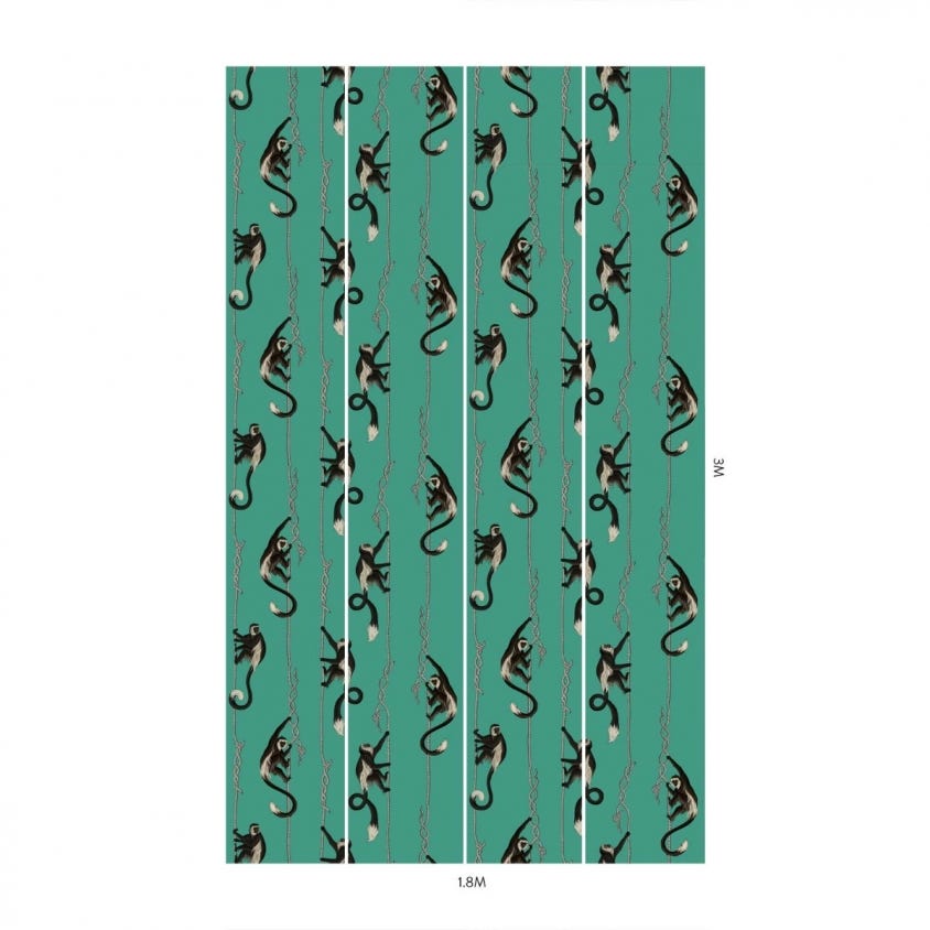 1-WA-TRO-DI-GRN-XXX - Troop Wallpaper - Parakeet-Green - House of Hackney