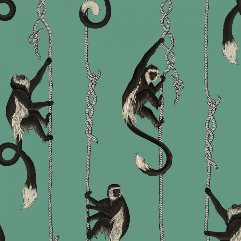 1-WA-TRO-DI-GRN-XXX - Troop Wallpaper - Parakeet-Green - House of Hackney