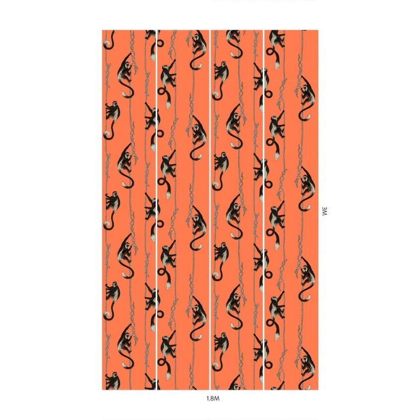 1-WA-TRO-DI-OGE-XXX - Troop Wallpaper - Salamander-Orange - House of Hackney