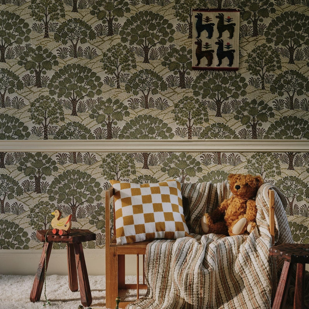 1-WA-TRP-DI-ECR-XXX - Trees Please Wallpaper - Ecru - House of Hackney