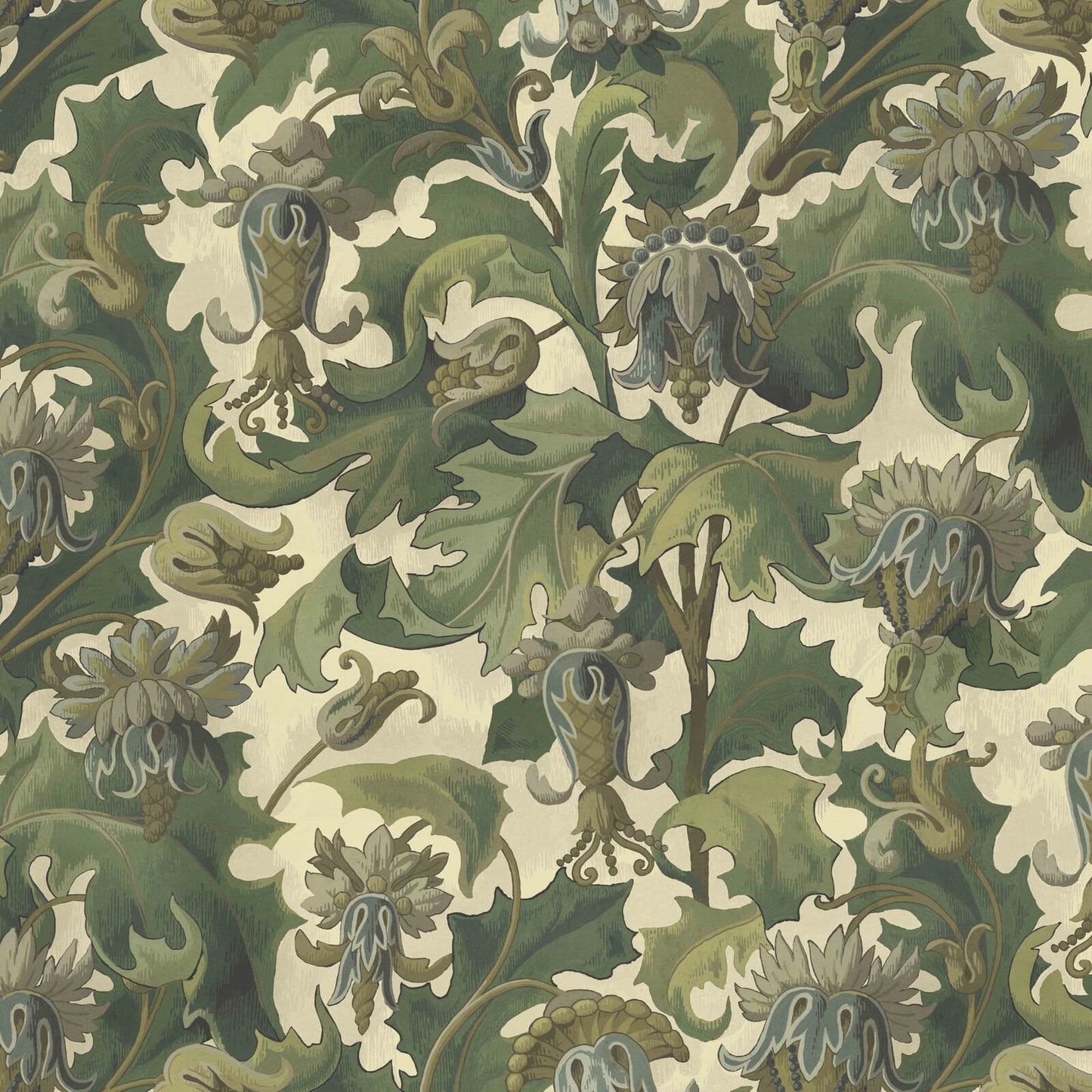 1-WA-VSP-DI-ECR-XXX - Vespertine Wallpaper - Ecru - House of Hackney