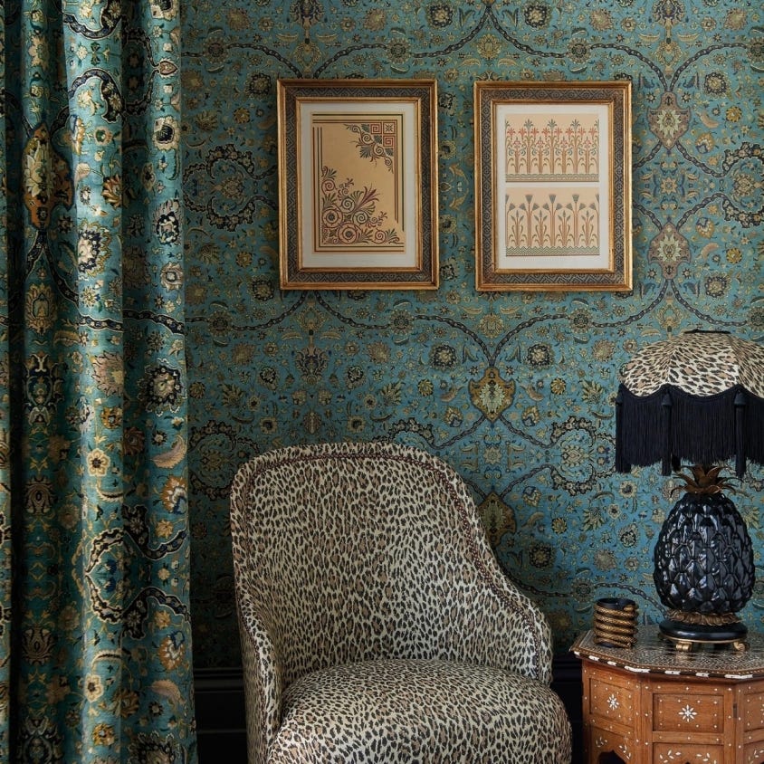 1-WA-ZAN-DI-SPH-XXX - Zanjan Wallpaper - Sapphire - House of Hackney