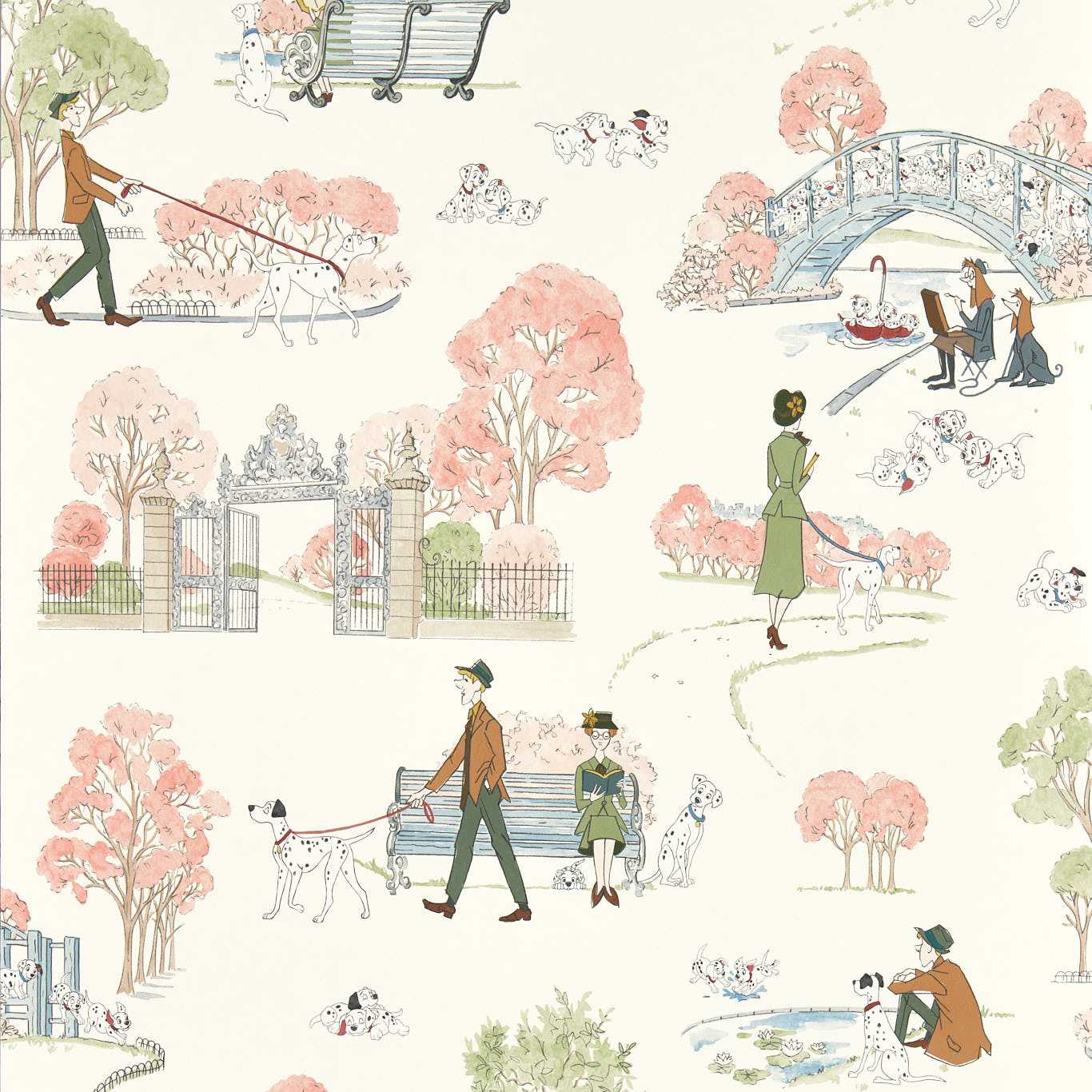 101 Dalmatians Wallpaper - Candy Floss - DDIW217289 - Sanderson - Premier Wallcovering