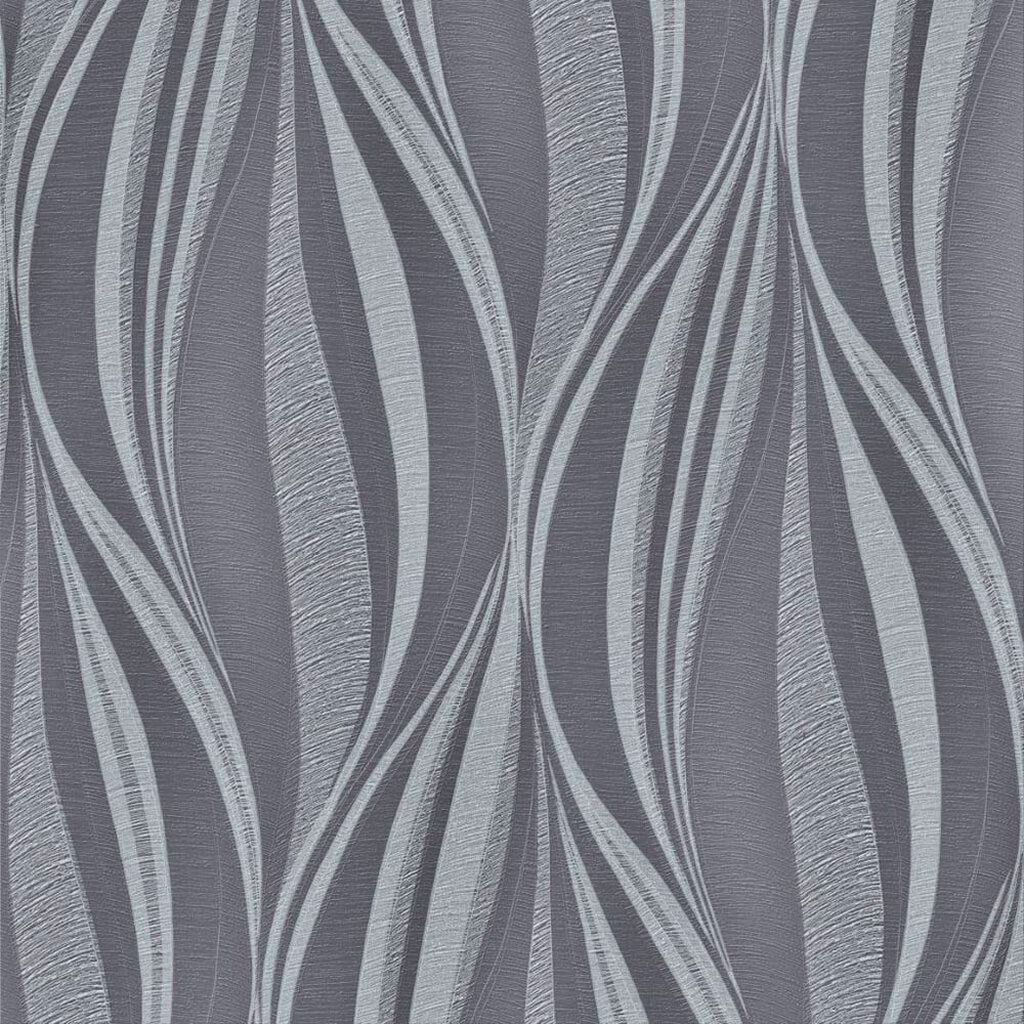 101400 - Tango Wallpaper - Charcoal & Silver - Boutique Luxury