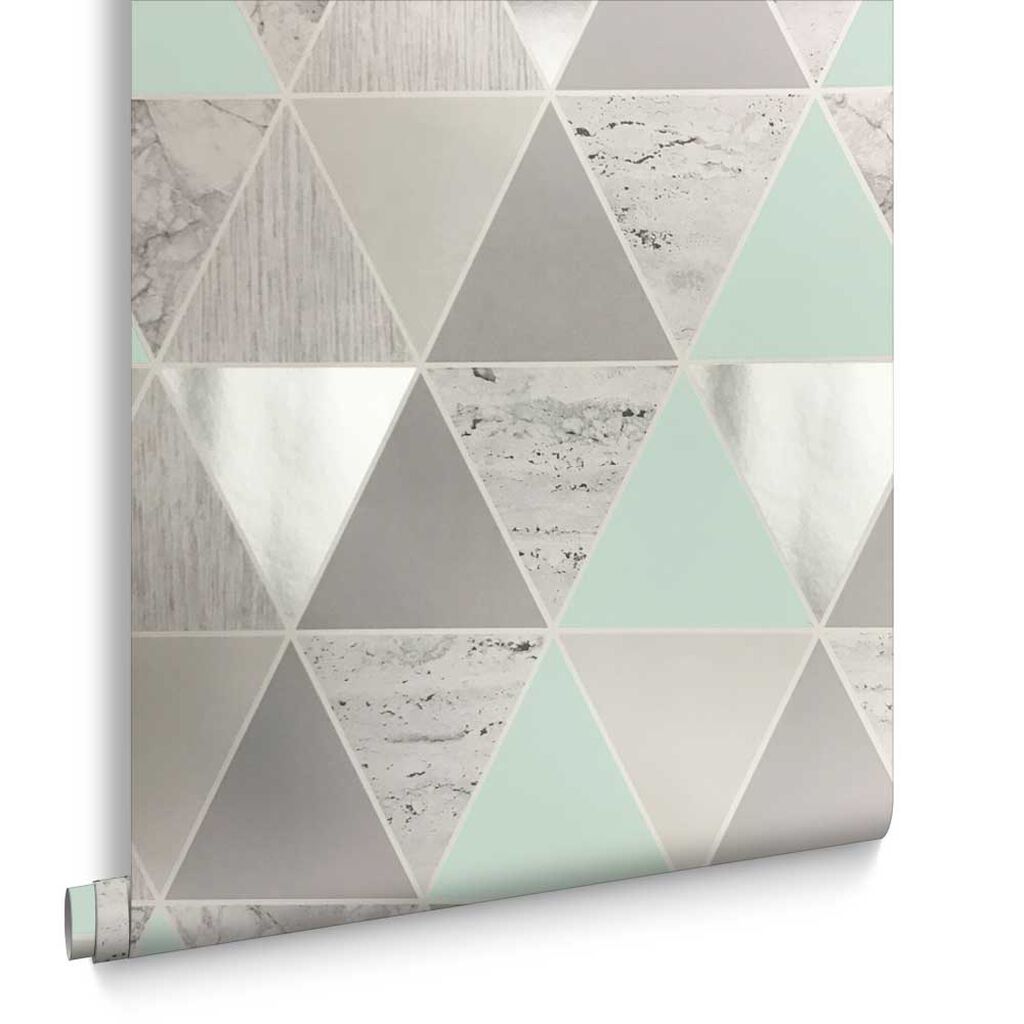 103291 - Reflections Wallpaper - Mint - Graham & Brown