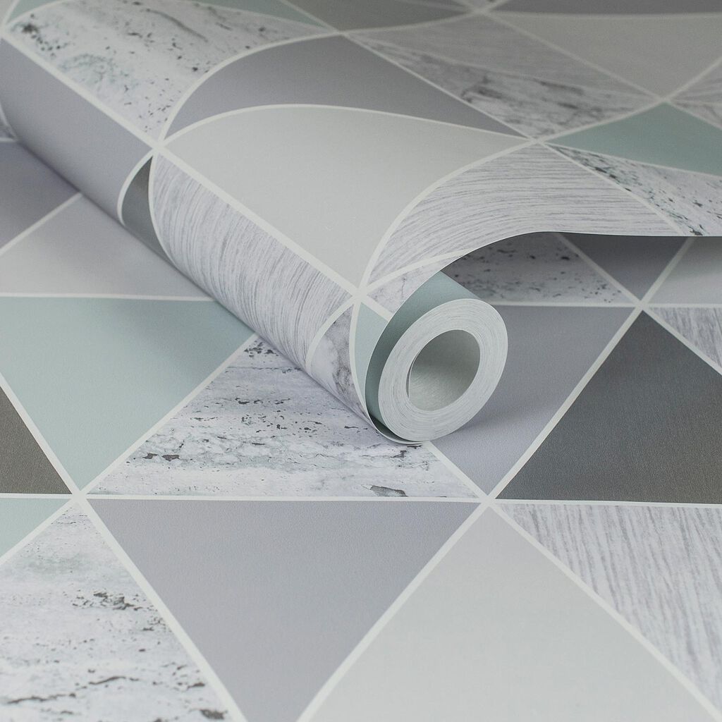 103291 - Reflections Wallpaper - Mint - Graham & Brown