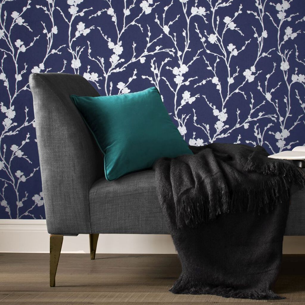 103523 - Meiying Wallpaper - Cobalt - Graham & Brown
