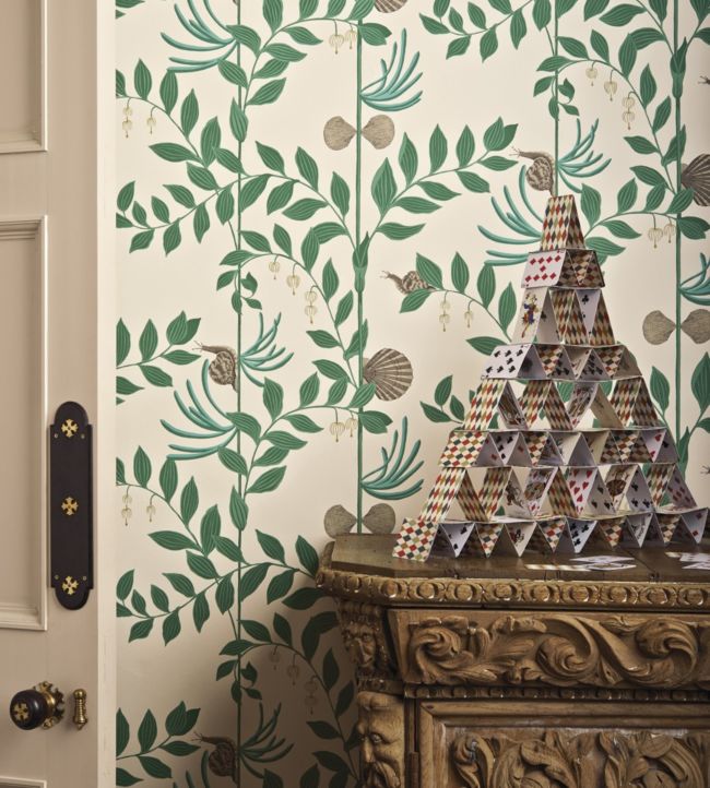 103/9030 - Secret Garden Wallpaper - Forest Green on White - Cole & Son