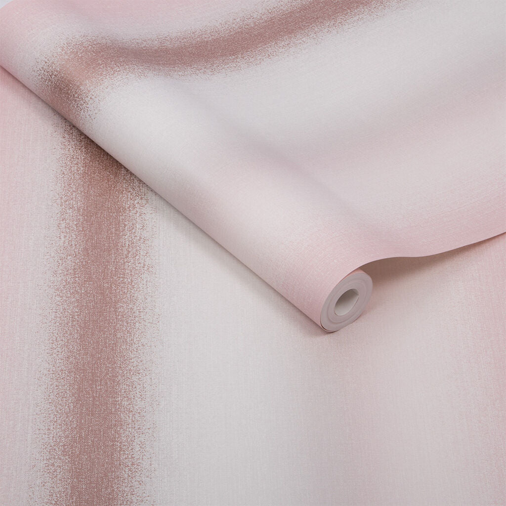 104076 - Wild Flower Stripe Wallpaper - Blush - Graham & Brown