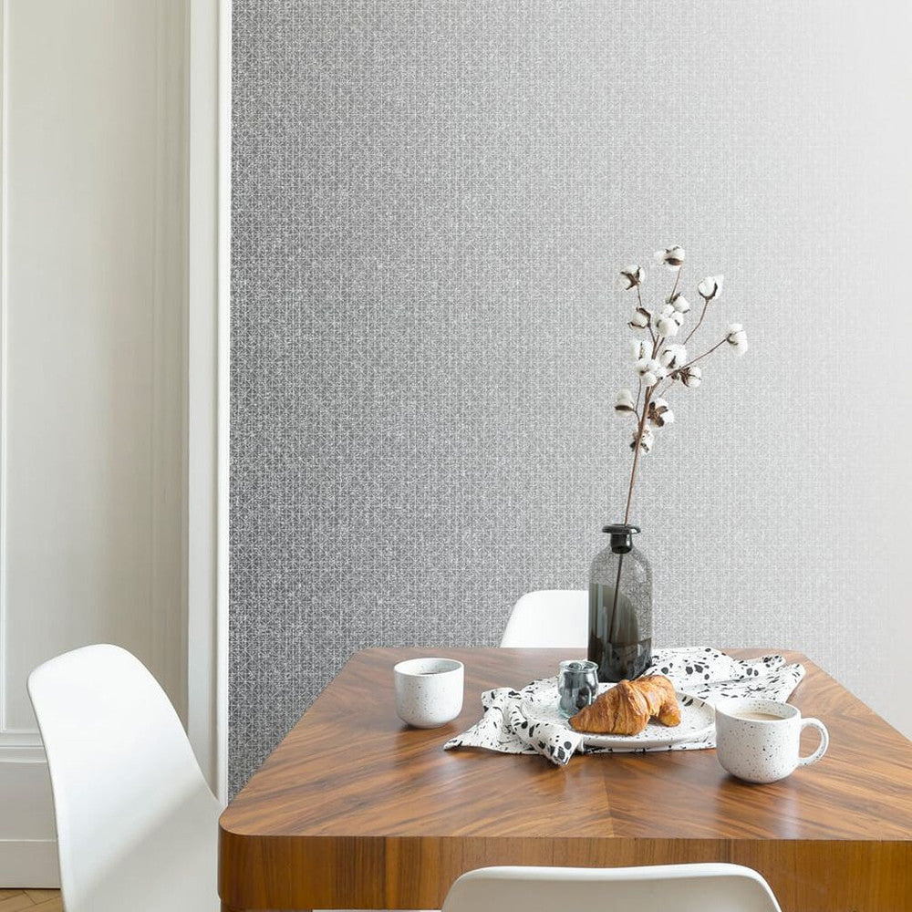 104120 - Optical Wallpaper - Silver - Superfresco Easy