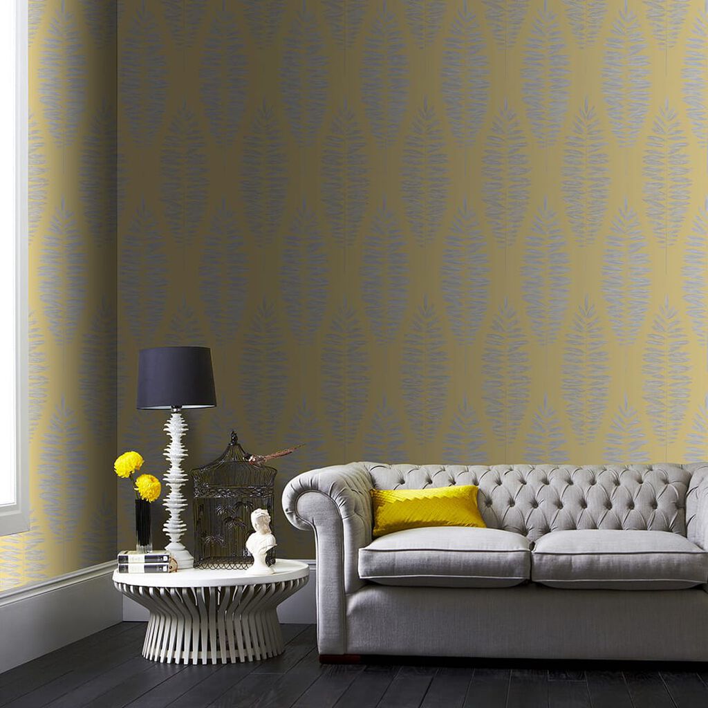 104144 - Lucia Wallpaper - Yellow - Boutique Luxury