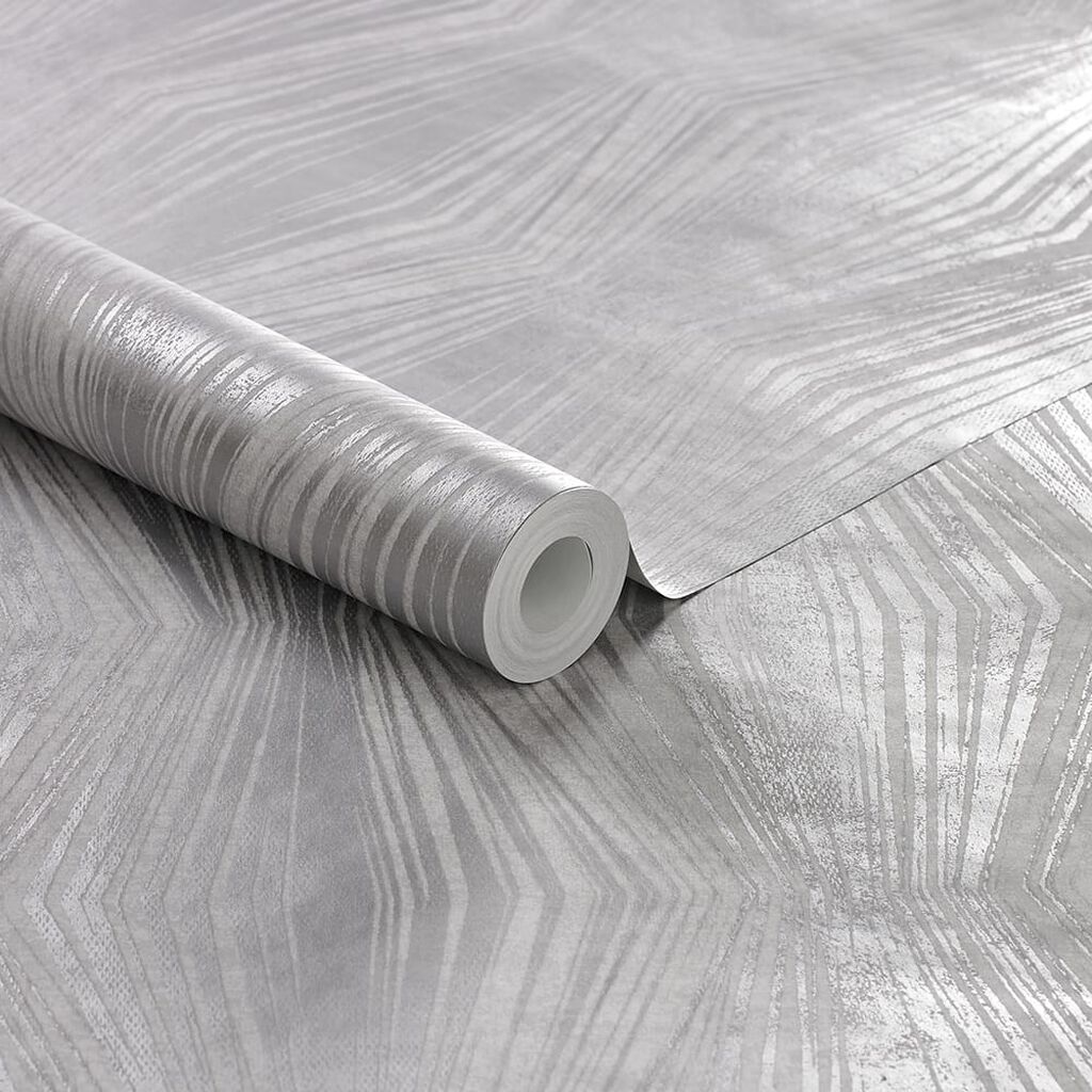 104150 - Vermeil Stripe Wallpaper - Silver - Boutique Luxury