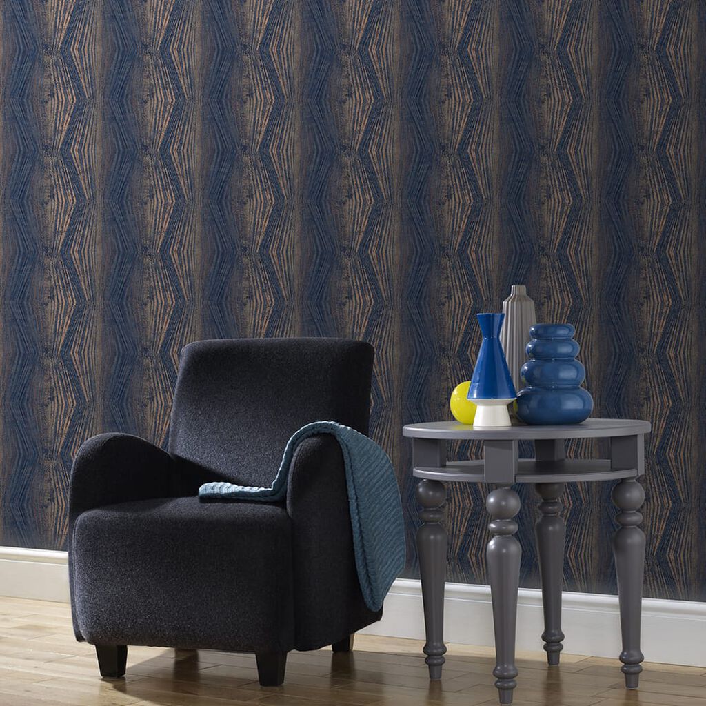 104152 - Vermeil Stripe Wallpaper - Blue - Boutique Luxury