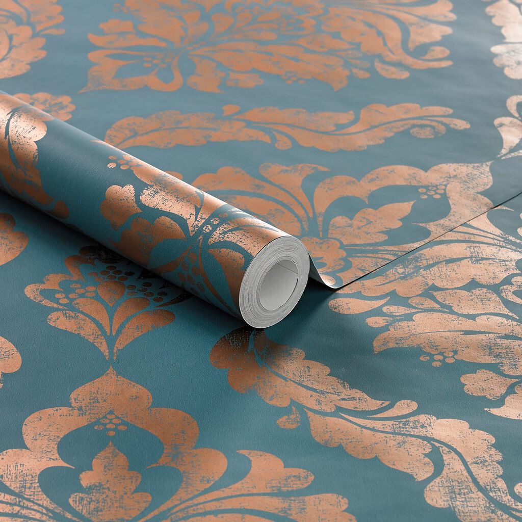 104154 - Damaris Wallpaper - Turqouise - Boutique Luxury