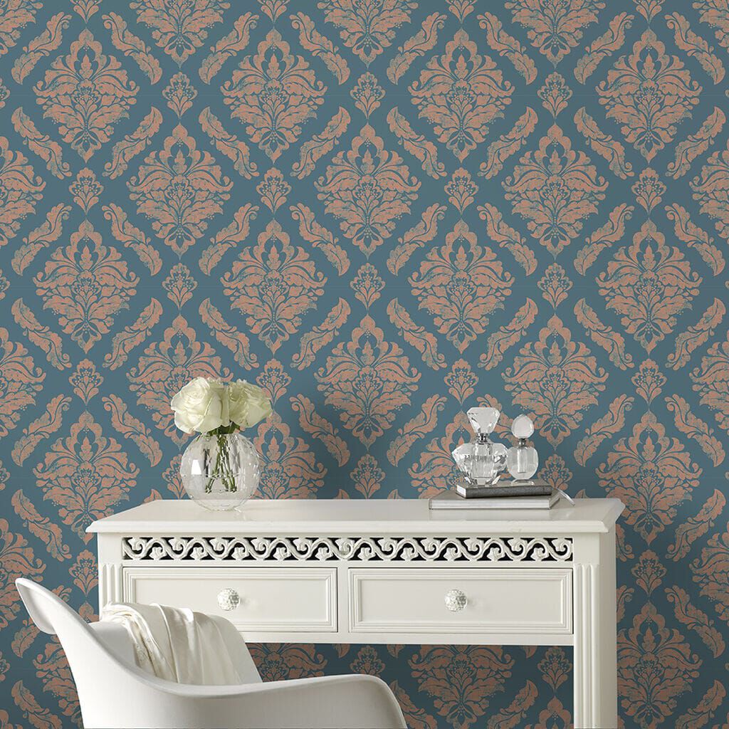 104154 - Damaris Wallpaper - Turqouise - Boutique Luxury