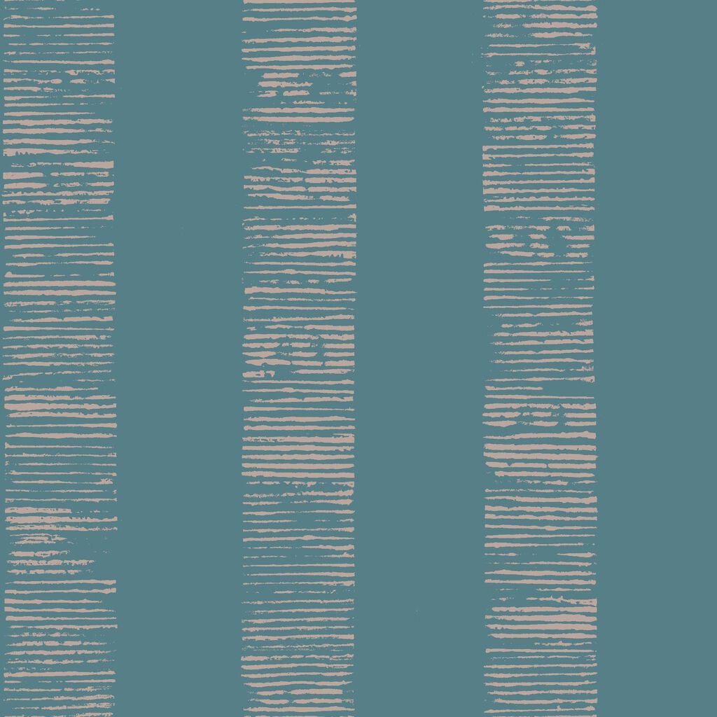104268 - Mara Stripe Wallpaper - Turquoise - Boutique Luxury