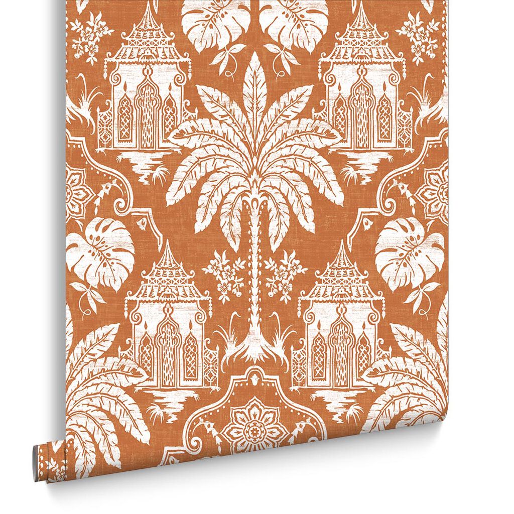 104552 - Imperial Wallpaper - Orange - Graham & Brown