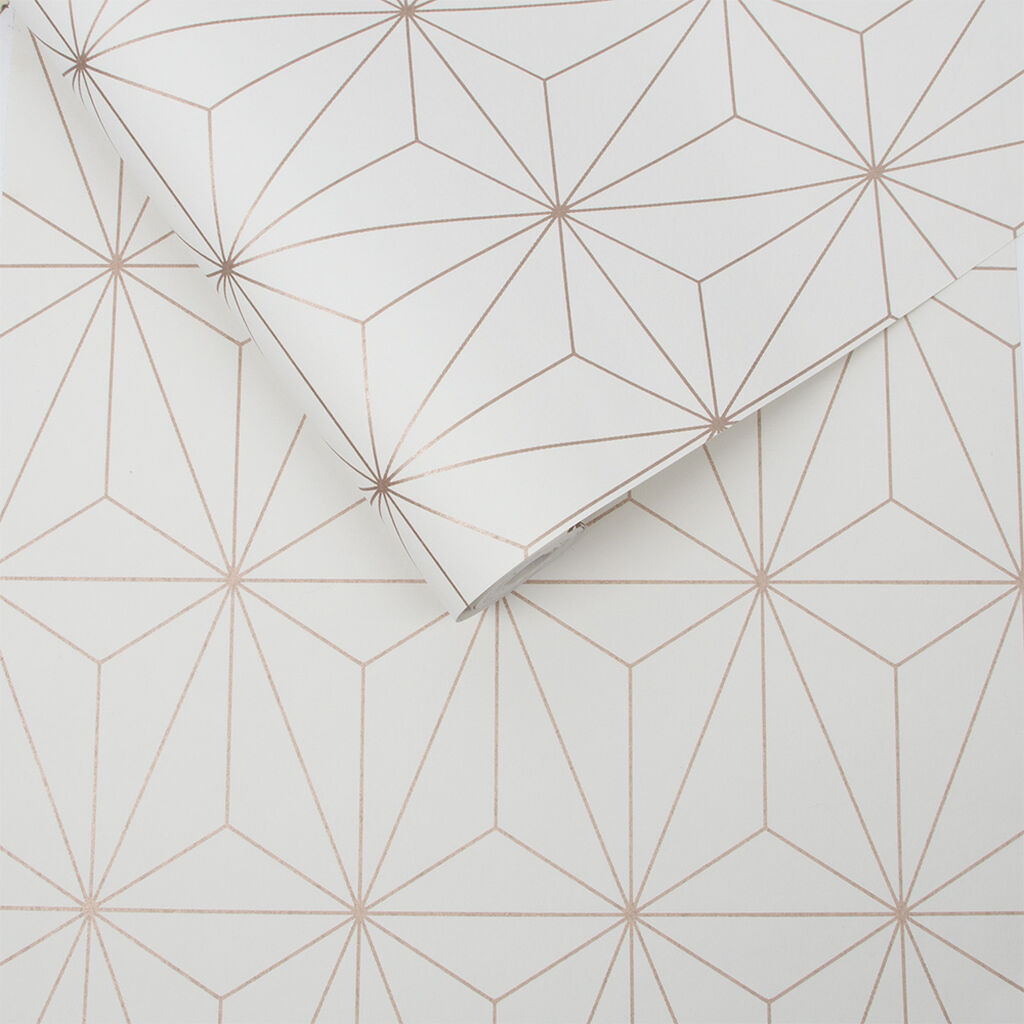 104737 - Prism Wallpaper - Rose Gold - Graham & Brown